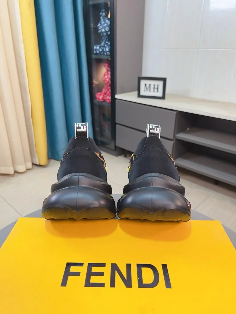 Men's shoes 💰438🌹🌹【fendi Fendi】: 🔝High-end brand of men's shoes: high-top series: official website 1:1 latest masterpiece: the upper is made of brand fabric with imported cowhide technology, ➕🐑made in sheepskin👍, making walking more convenient and comfortable, a stunning work, compared with the official quality, the beautiful 1:1 replica [color]! Create a fashionable personality to set off your uniqueness! A must-have for trendy men! 🔥Size: 38-44.
